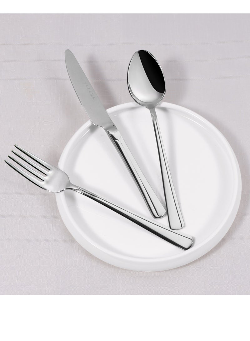 Serenk Paris 18-Piece Stainless Steel Cutlery Set - Durable Spoons and Forks for Everyday Use, Elegant Kitchen and Dining Set - Image 2