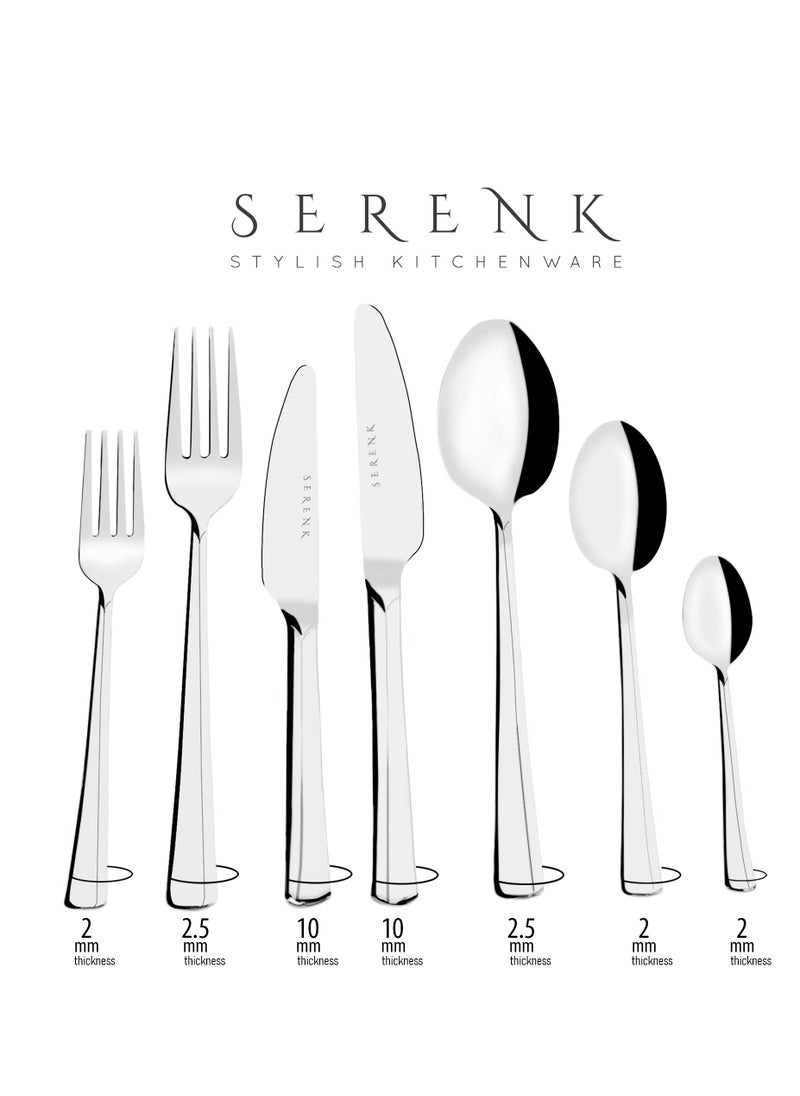 Serenk Paris 18-Piece Stainless Steel Cutlery Set - Durable Spoons and Forks for Everyday Use, Elegant Kitchen and Dining Set - pzsku/ZB4DB735098BD8FB2C51EZ/45/_/1739969194/c8956ed0-d9e0-48e6-a9a1-02356a159167