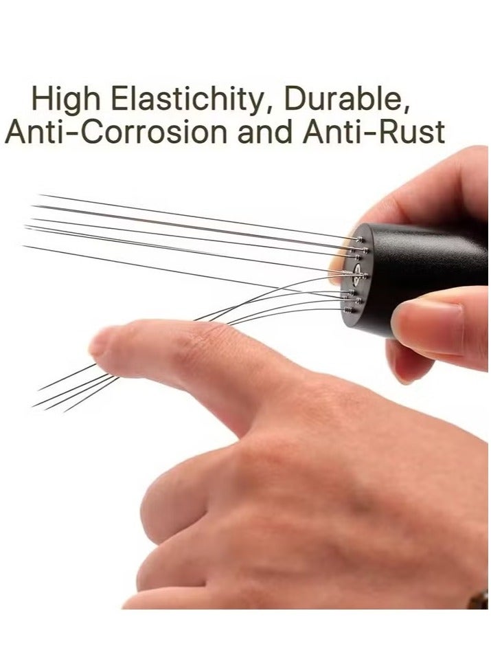 Hoasis Coffee Needle Espresso Dispensing Tool， Coffee Ground Stirrer With Aluminum Stand  10.7x3x3cm（black） - Image 4