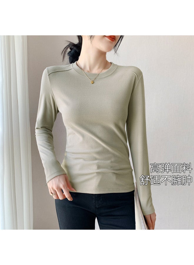 Top melon New Autumn Round Neck Women'S Base Layer Top, Women'S Autumn Wear, Ladies' Innerwear - Image 4