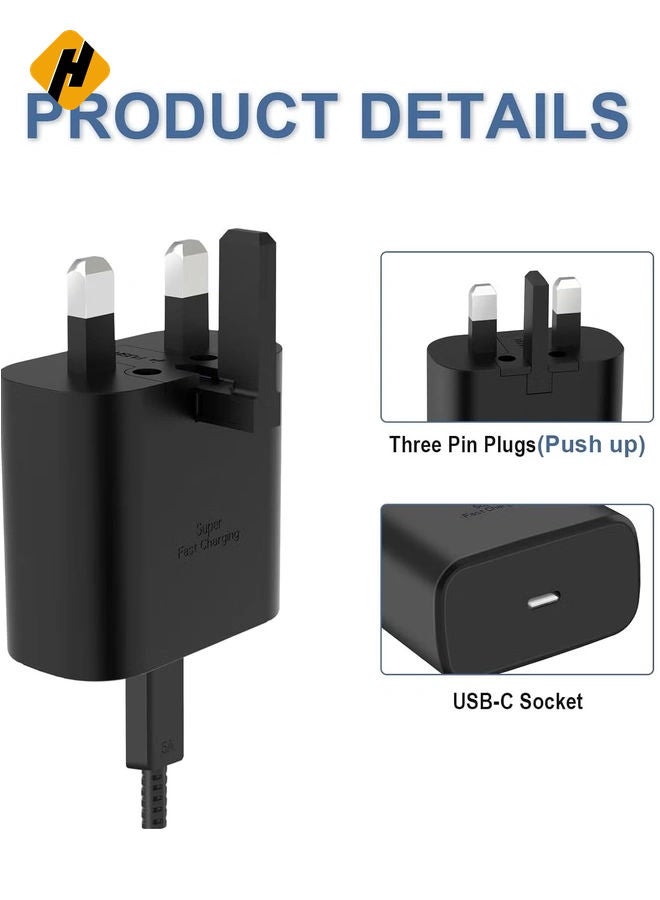 HuHa 25W Super Fast Charger for Samsung, Gcstnn PPS PD3.0 USB-C Charger for Samsung Galaxy S23 Ultra S23+ S23 S22 Ultra S21+ A53 5G A54 Z Fold - Image 3