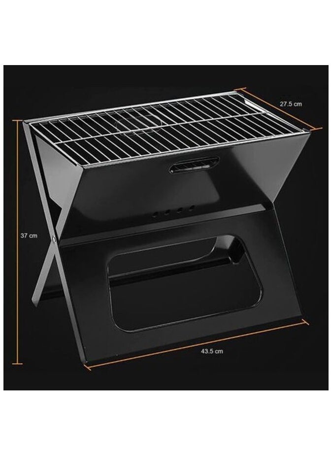 AtrauX Atraux Notebook Charcoal Grill, Folding X Type Portable Barbecue Grill With Accessories  - Image 2