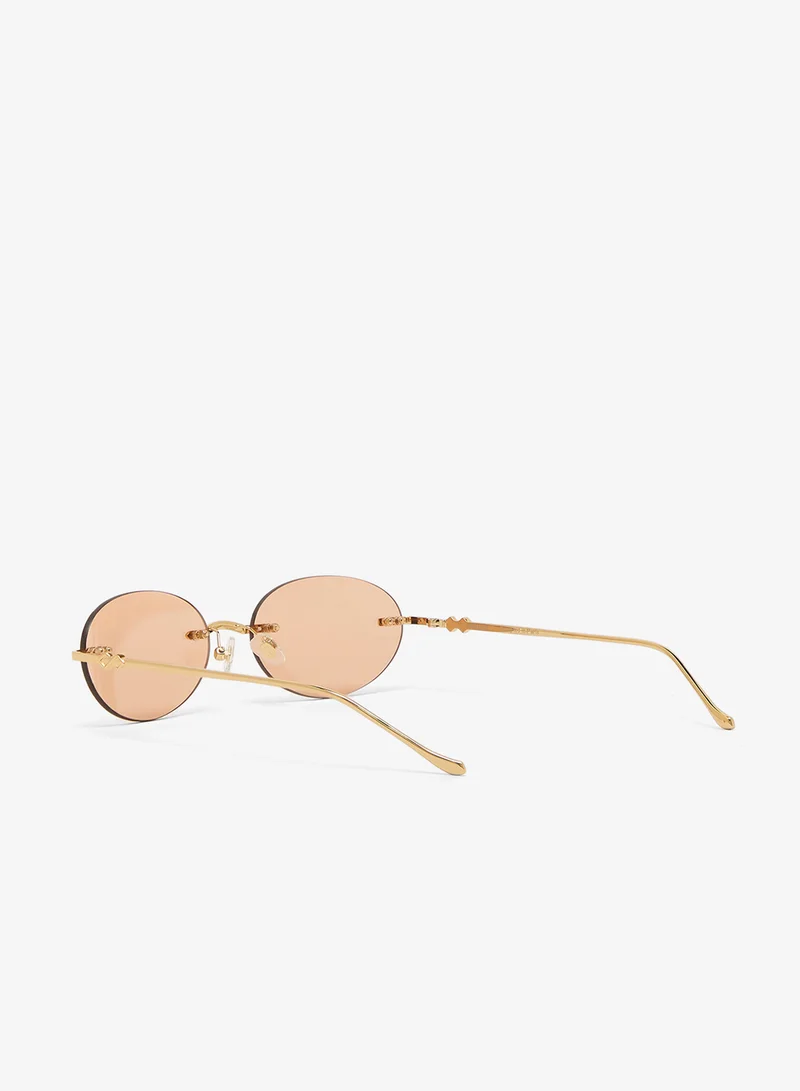 KAREN WAZEN Oval Sunglasses