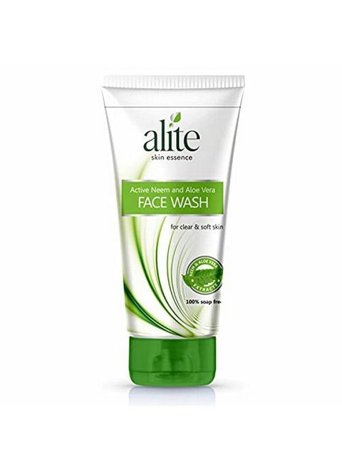 Active Neem And Aloevera Face Wash Combo Pack Of 3 Soap Free ;; Enriched With Vitamin E ;; Neem And Aloe Vera Extract ;; Gentle On Skin ;; Helps To Make Skin Soft Glowing & Nourished 70G Each (Unisex)
