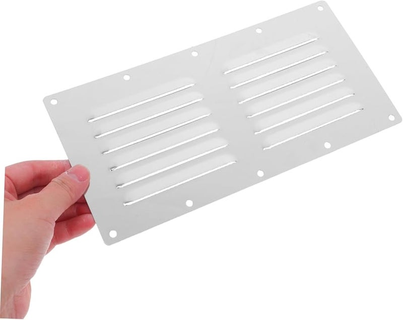 Stainless Steel Ventilation Grille Cover Louvered Air Vent Plate 4x12 Inch - Image 5