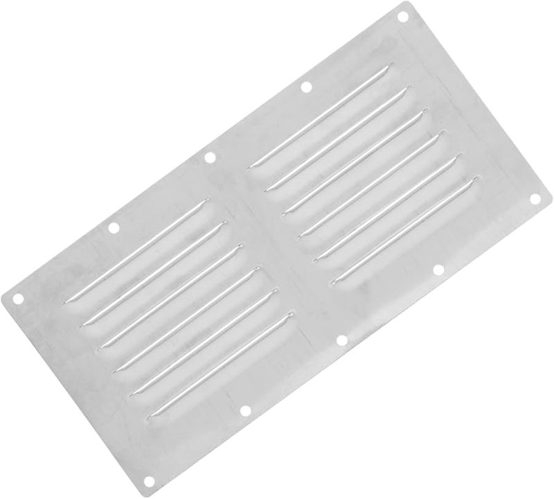Stainless Steel Ventilation Grille Cover Louvered Air Vent Plate 4x12 Inch - Image 2