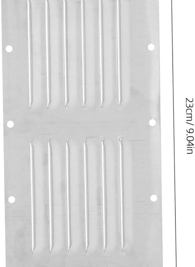 Stainless Steel Ventilation Grille Cover Louvered Air Vent Plate 4x12 Inch - Image 3