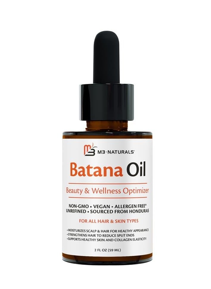 M3 Naturals M3 Naturals Vegan Batana Oil | Unrefined Batana Oil for Hair & Skin | Supports Healthy Skin & Collagen Production| 100% Pure Batana & Non-GMO | 2 FL OZ (59 ML)  - Image 1