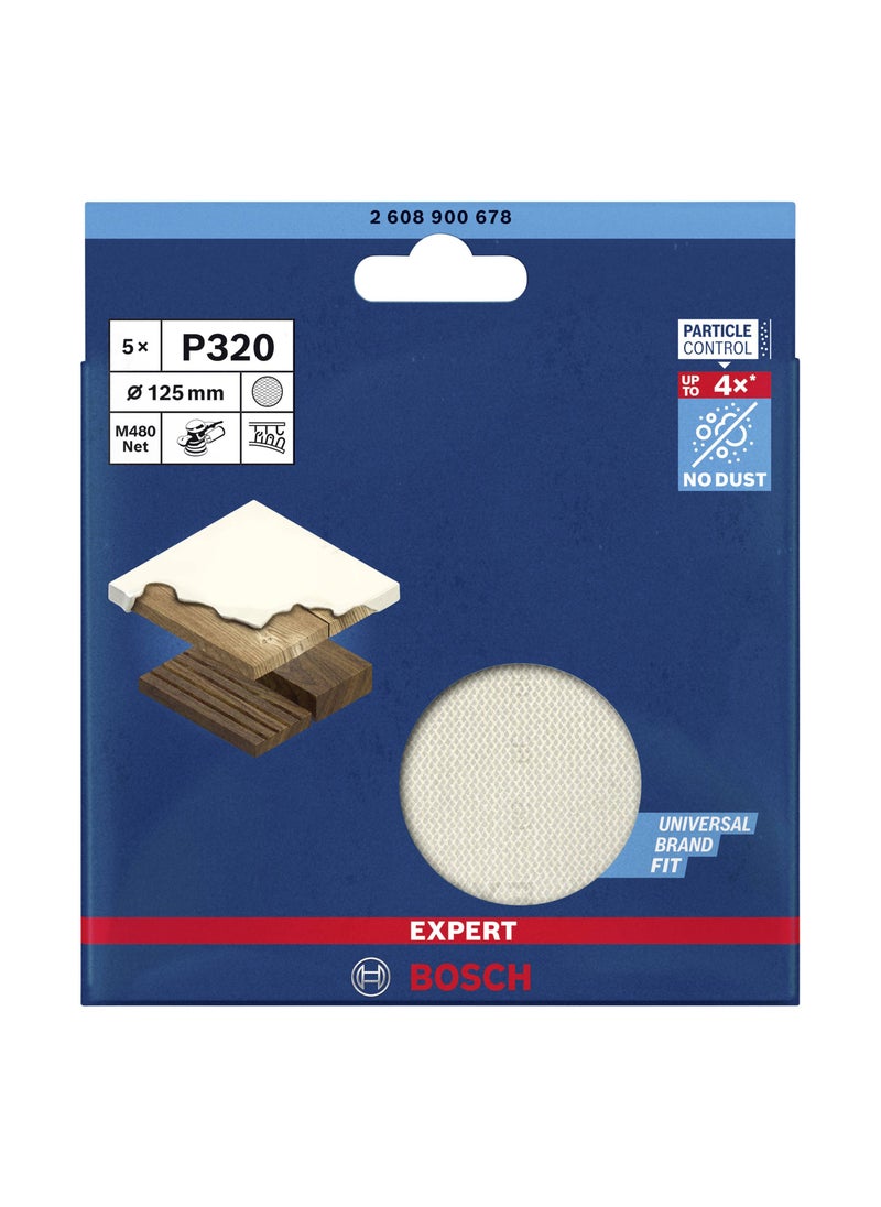 BOSCH Sanding 125 mm Rounder 5 PCs- P320  - Image 1