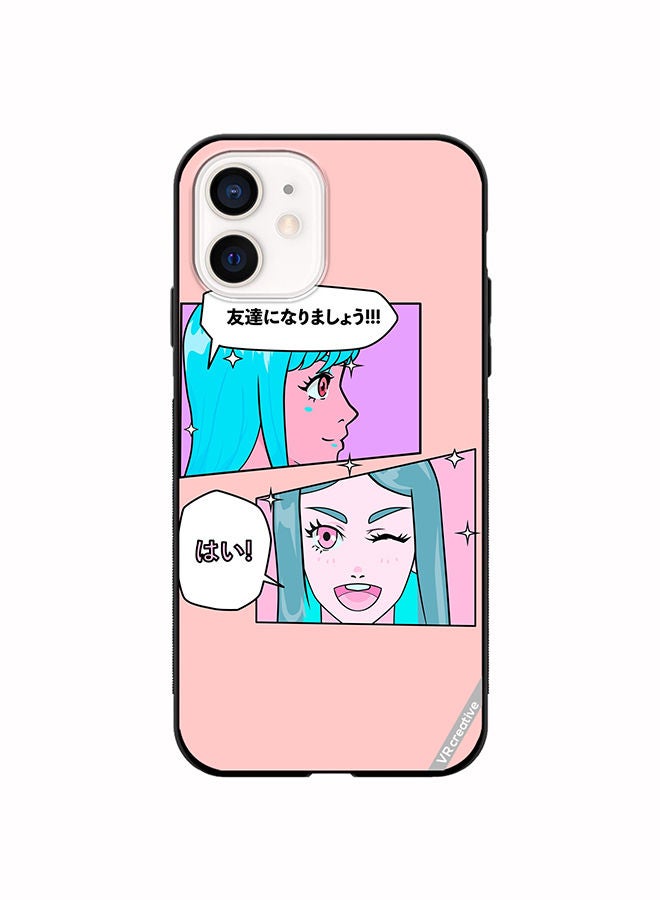 VR CREATIVE Protective Case Cover For Apple iPhone 11 Cute Pastel Collage With Manga Comics Frames With Anime Characters Design Multicolour - Image 1