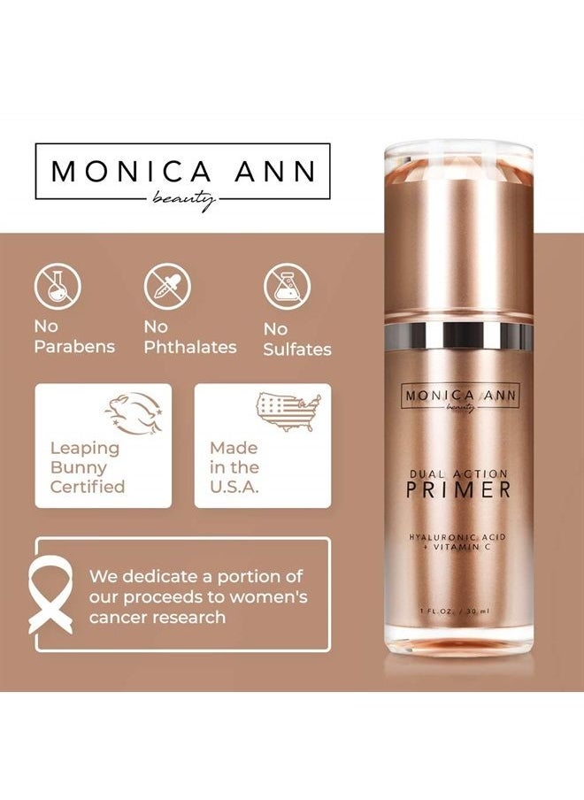Monica Ann Beauty Dual-Action Face Primer - 30 mL | Hydrating Makeup Primer With Vitamin C & Hyaluronic Acid | Smoothing Translucent Matte Pore Minimizer | Foundation Primer For Any Skin Tone  - Image 3