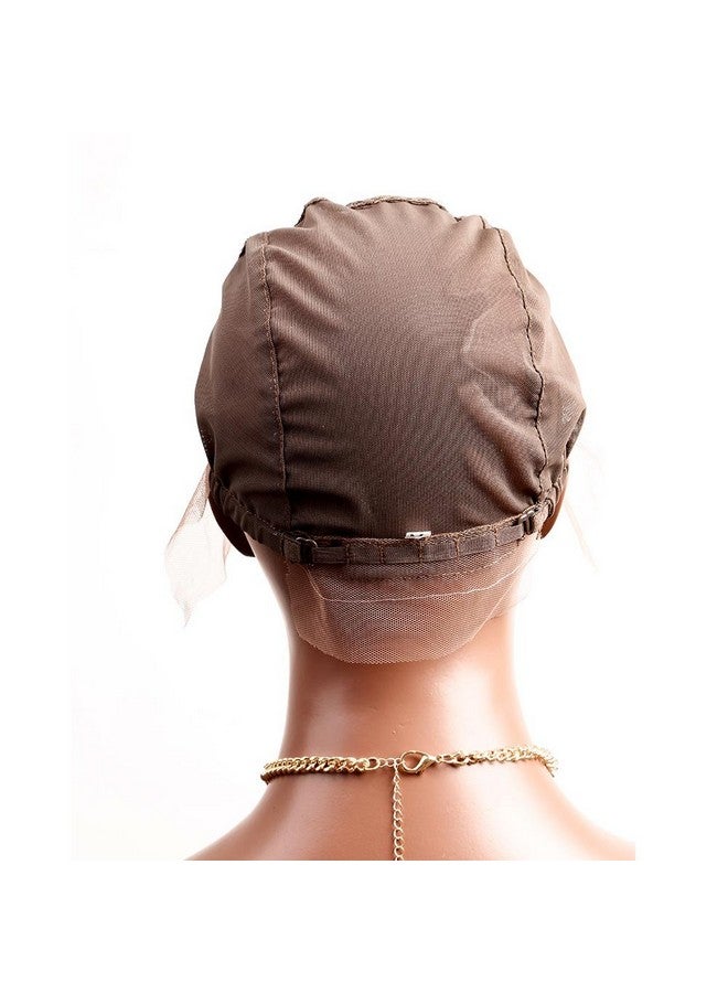 Bella Hair Undetectable Swiss Lace Front Wig Cap for Making Wigs with Adjustable Straps and Combs Medium Size Skin Color Dark Brown - Image 2