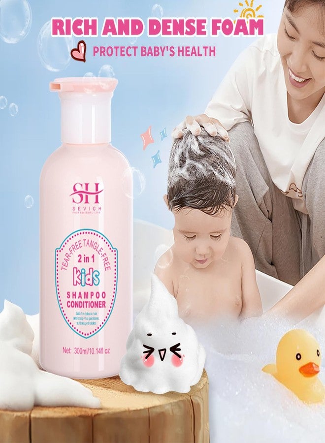 SEVICH Kids Shampoo & Conditioner 2-in-1, Tear-Free Formula for Gentle Cleansing & Moisturizing, Hypoallergenic, Sulfate-Free, Hydrating for Sensitive Scalp, 10.14 fl oz (300ml) - Image 5