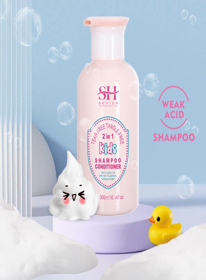 SEVICH Kids Shampoo & Conditioner 2-in-1, Tear-Free Formula for Gentle Cleansing & Moisturizing, Hypoallergenic, Sulfate-Free, Hydrating for Sensitive Scalp, 10.14 fl oz (300ml) - Image 2