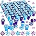 Skylety 60 Pieces Winter Snowflake Stamps for Kids Self Ink Assorted Plastic Snowflake Hand Stampers for Card Making Holiday Winter Wonderland Birthday Party Decorations SuppliesBlue Purple - Image 3