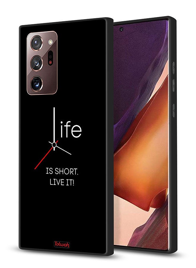 Tolwak Samsung Galaxy Note 20 Ultra 5G Protective Case Cover Life Is Short Live It - Image 1