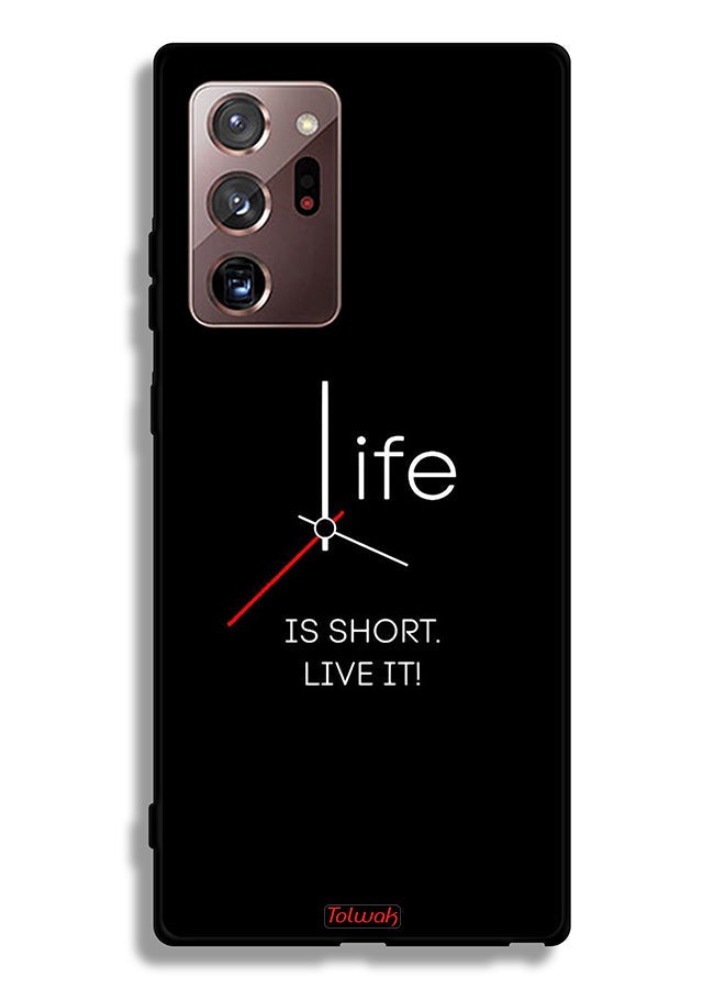 Tolwak Samsung Galaxy Note 20 Ultra 5G Protective Case Cover Life Is Short Live It - Image 2