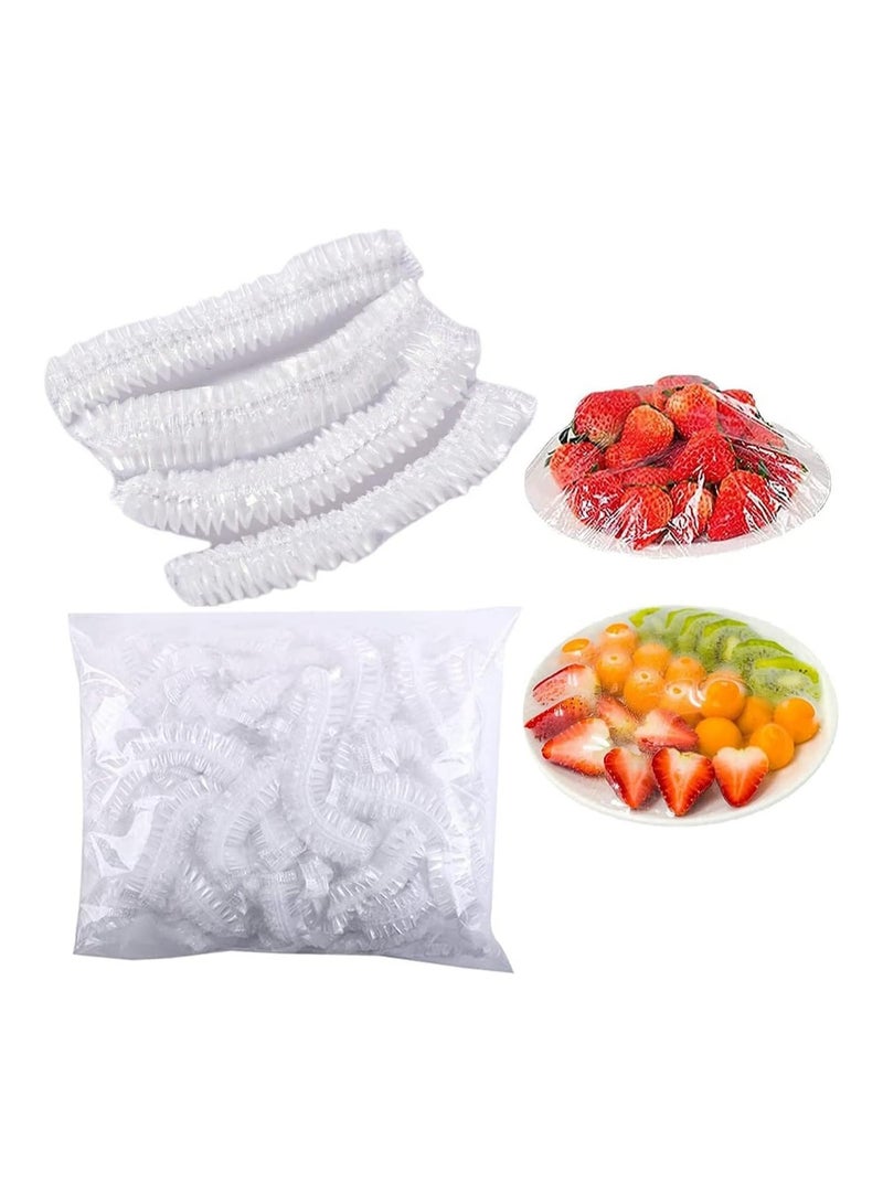 100Pcs Bowl Covers, Elastic Plastic Wrap Food Covers - Image 1