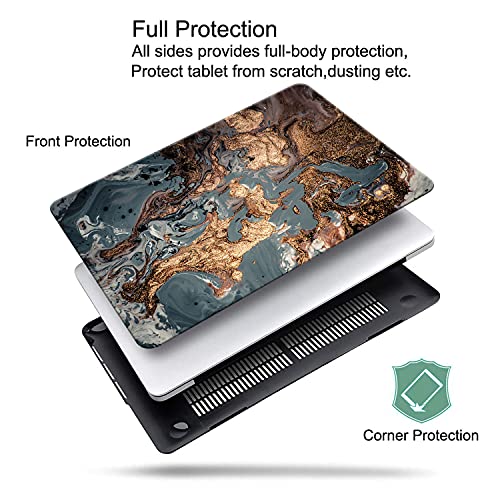 KEROM Compatible for MacBook Pro 14 Inch Case 2026 M5, 2021-2025 M4 M3 M2 M1 Pro/Max A3427 A3426 A3434 A3112 A3185 A3401 A2918 A2992 A2779 A2442, Cute Plastic Hardshell & Keyboard Cover, Gold Marble - Image 2