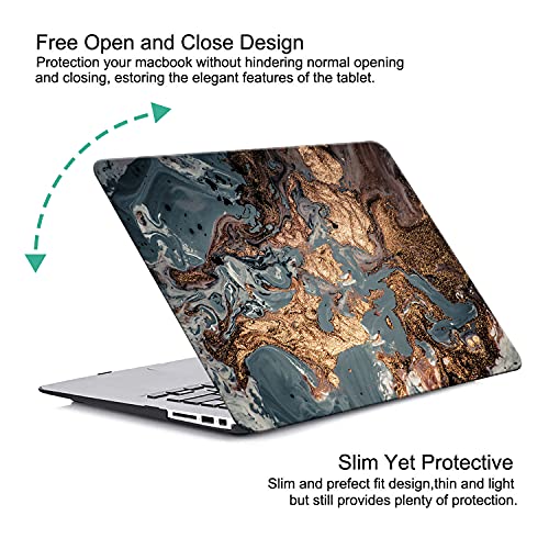 KEROM Compatible for MacBook Pro 14 Inch Case 2026 M5, 2021-2025 M4 M3 M2 M1 Pro/Max A3427 A3426 A3434 A3112 A3185 A3401 A2918 A2992 A2779 A2442, Cute Plastic Hardshell & Keyboard Cover, Gold Marble - Image 3