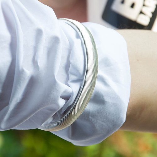 Coolrunner 6 Pcs Anti-Slip Elastic Shirt Sleeve Holders Metal Armbands for Band Stretch Garters - Image 5