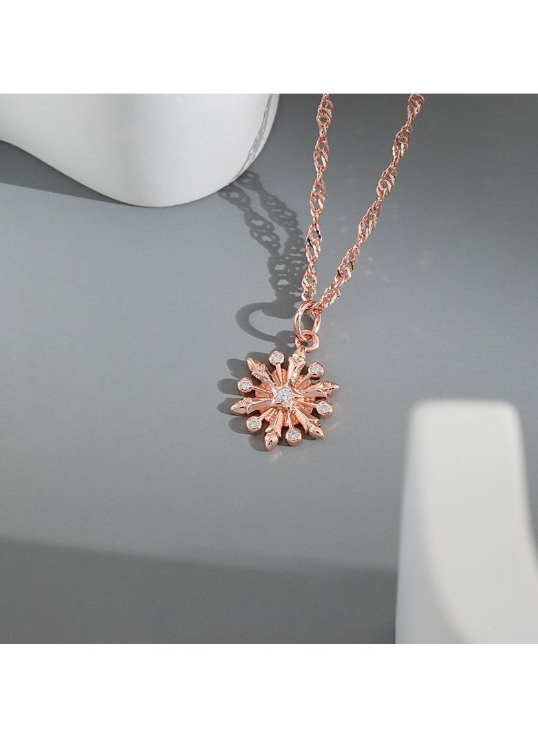 Satinior - Windmill sun flower shape titanium steel necklace - Image 1
