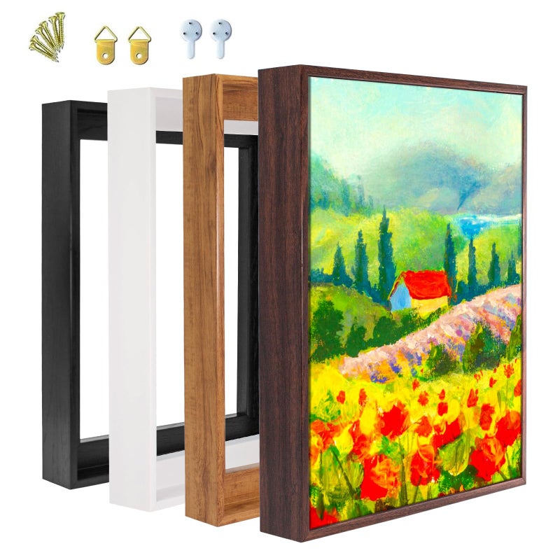 Sunwes Canvas Floater Frames Canvas Floating Frame Canvas Frame Wall Art Decor for 1 14 inches Deeps Custom Size Finished Removable Stretched Wall Art Wall Decor