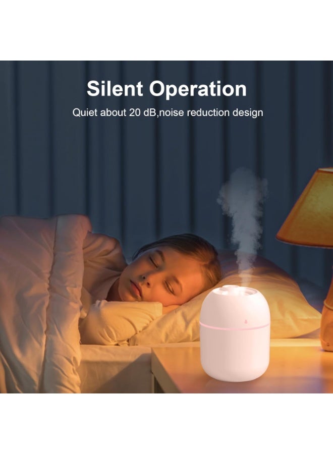 Portable USB Mini Humidifier & Essential Oil Diffuser – 220ml Capacity, Double Mist Mode, Quiet Operation, LED Night Light, Compact Air Freshener for Car, Bedroom, Office & Travel, Ideal Gift for Skin Hydration & Mood Enhancement - Image 5