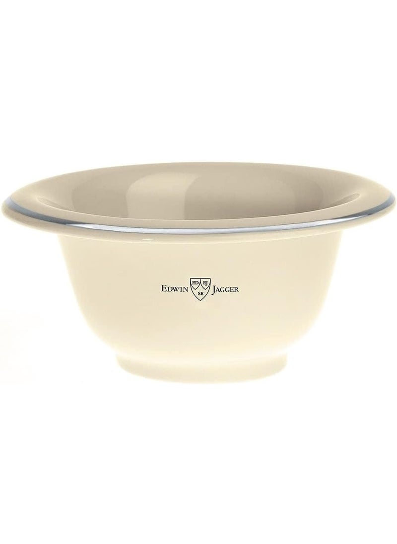 Edwin Jagger Edwin Jagger Porcelain Shaving Bowl  Ivory Color with Silver Rim 