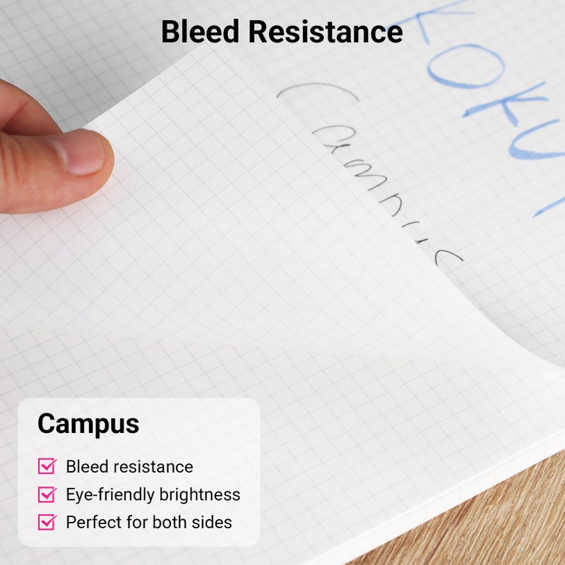 Kokuyo Campus Loose Leaf Paper for Binders, Sarasara Smooth Writing, B5, B 6mm Dotted Ruled, 26 Holes, 36 Lines, 100 Sheets, pH Neutral, Bleed Resistant, 75gsm, Pack of 3, Japan Import (NO-836BTN) - Image 5