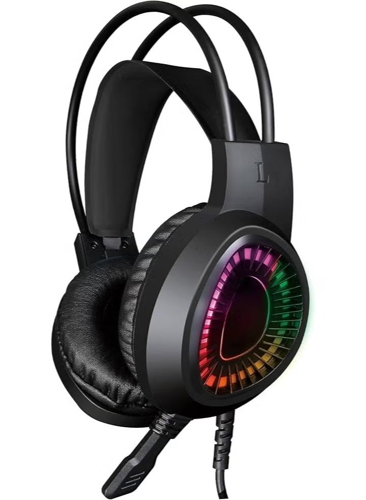 Wired Gaming Headset with Built-in Microphone, Immersive Stereo Sound and Comfortable Over-Ear Design - Image 1
