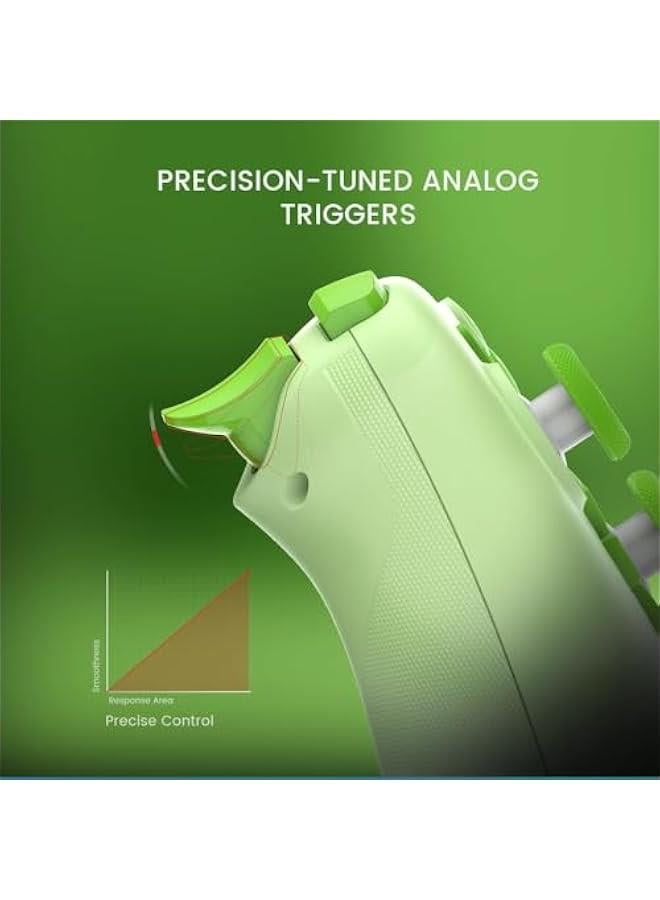 Nova Lite 2.4g Wireless Controller for Windows PC, iPhone, Android, Switch  Steam Deck, Bluetooth Controller Gamepad with Hall Effect Trigger,Turbo,Rumble Vibration (Green) - Image 2