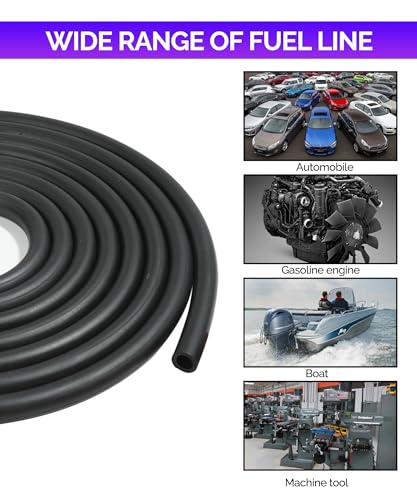 RACOONA 9.85FT Fuel Hose, 1/4" ID with 20Pcs 2/5" ID Hose Clamps - Stretchy Fuel Line for Motorcycle Mowers Tractors and All Small Engines - Image 4