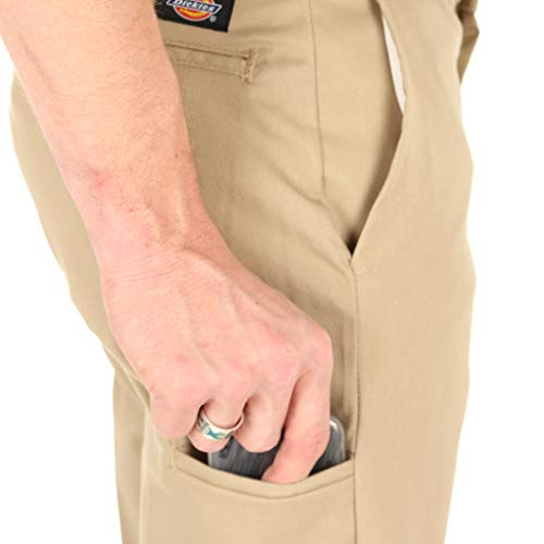 Dickies Mens Slim Taper Stretch Twill Work Utility Pants, Desert Sand, 30W x 30L US - Image 5