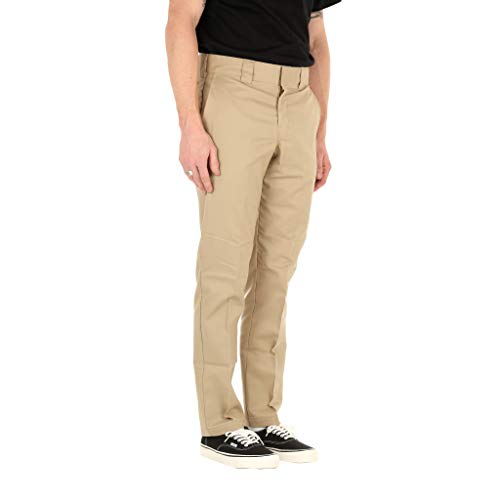 Dickies Mens Slim Taper Stretch Twill Work Utility Pants, Desert Sand, 30W x 30L US - Image 1
