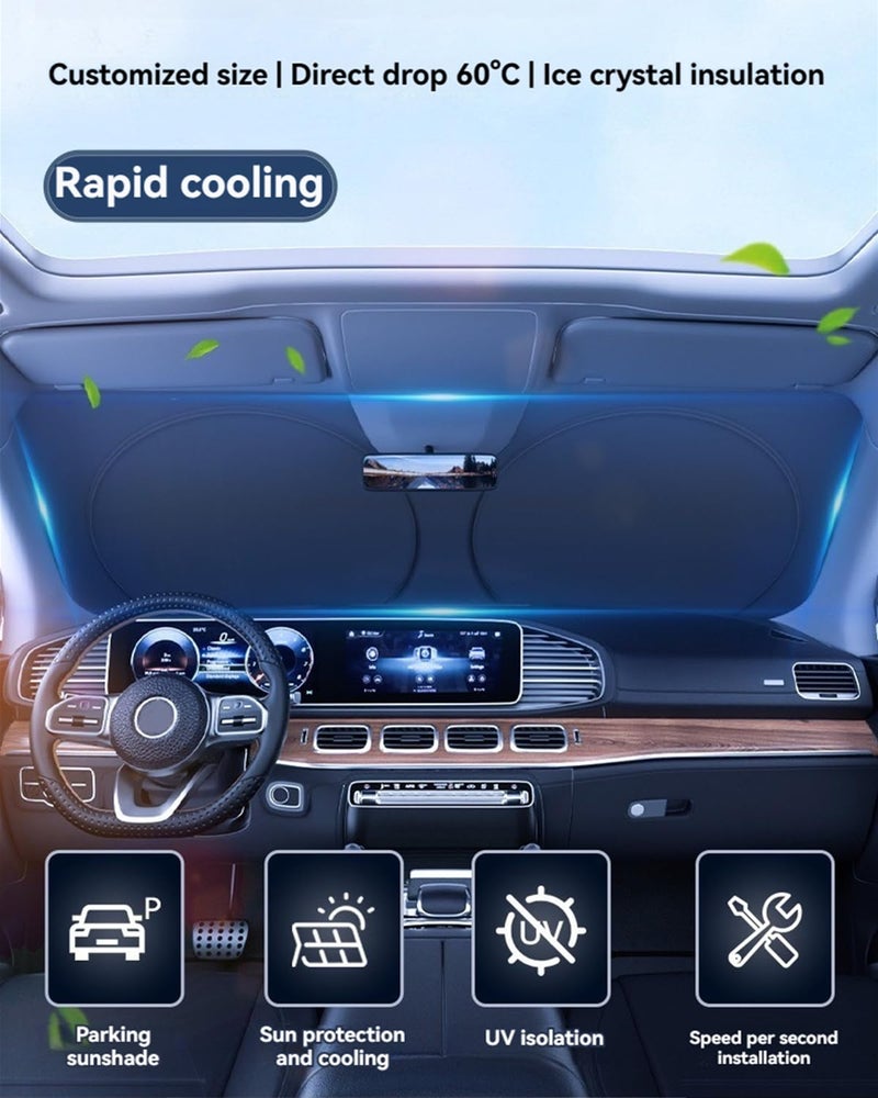 LZYYQX Windshield Sun Shade for Kia Carnival Front Window Shades Cover for 2010-2025 Carnival Windshield Sun Visor Protector Car Accessories - Image 2