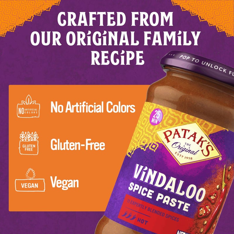 Patak's PATAKS Paste Curry Vindaloo, 10 oz - Image 2