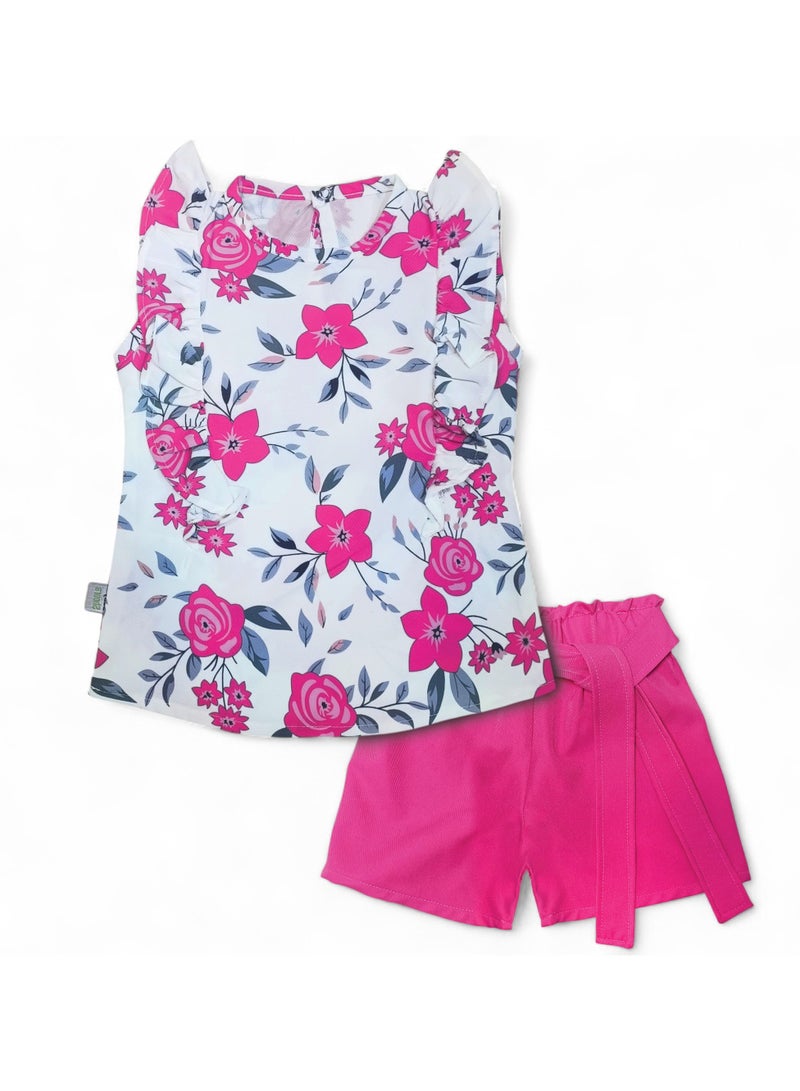 BabyShoora Baby Girl Summer Shorts Set - Image 1