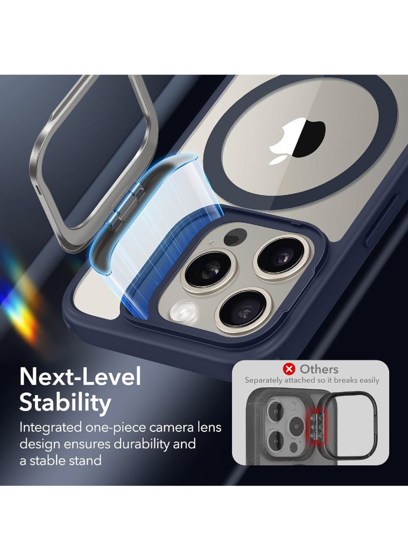 حافظة لهاتف iPhone 15 Pro Max متوافقة مع حافظة الحماية من الدرجة العسكرية MagSafe، حافظة هاتف مدمجة مقاومة للخدش، غطاء خلفي من السلسلة الكلاسيكية