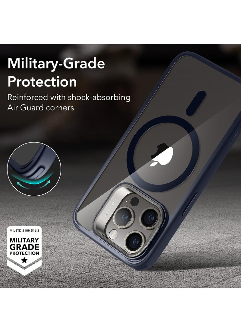 حافظة لهاتف iPhone 15 Pro Max متوافقة مع حافظة الحماية من الدرجة العسكرية MagSafe، حافظة هاتف مدمجة مقاومة للخدش، غطاء خلفي من السلسلة الكلاسيكية