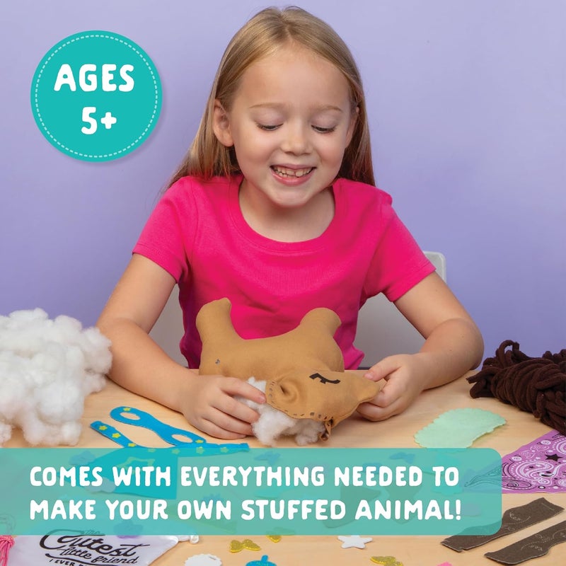 Craft Tastic Craft- Tastic - Make a Friend Pony - Mini Sewing Kit, Arts and Crafts, Kids Crafts, Art Supplies, Craft Kit Makes 1 Easy-to-Sew Stuffie with Clothes & Accessories, Bonus Travel Tote Included Ages 5+ - Image 3