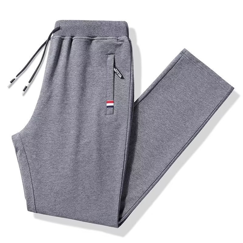 Winter Sports Pants Boys Teenagers Solid Color Sweatpants fleece-lined Thickened Junior High School Students Casual All-match Foot Pants Trendy toe gray - Image 2
