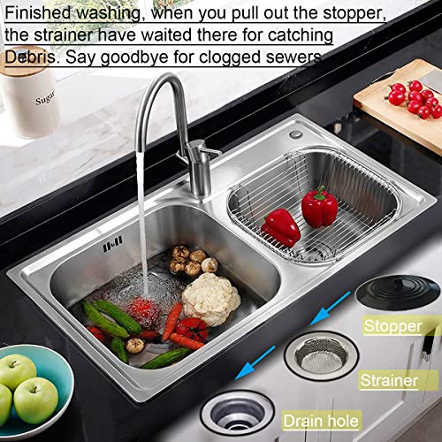 Seatery 2PCS Kitchen Sink Strainers, Sink Drain Filter, Sink Basket Strainer, 4.5 Inch Stainless Steel Sink Drain Strainer, Food Scraps Catcher for Kitchen - Image 5