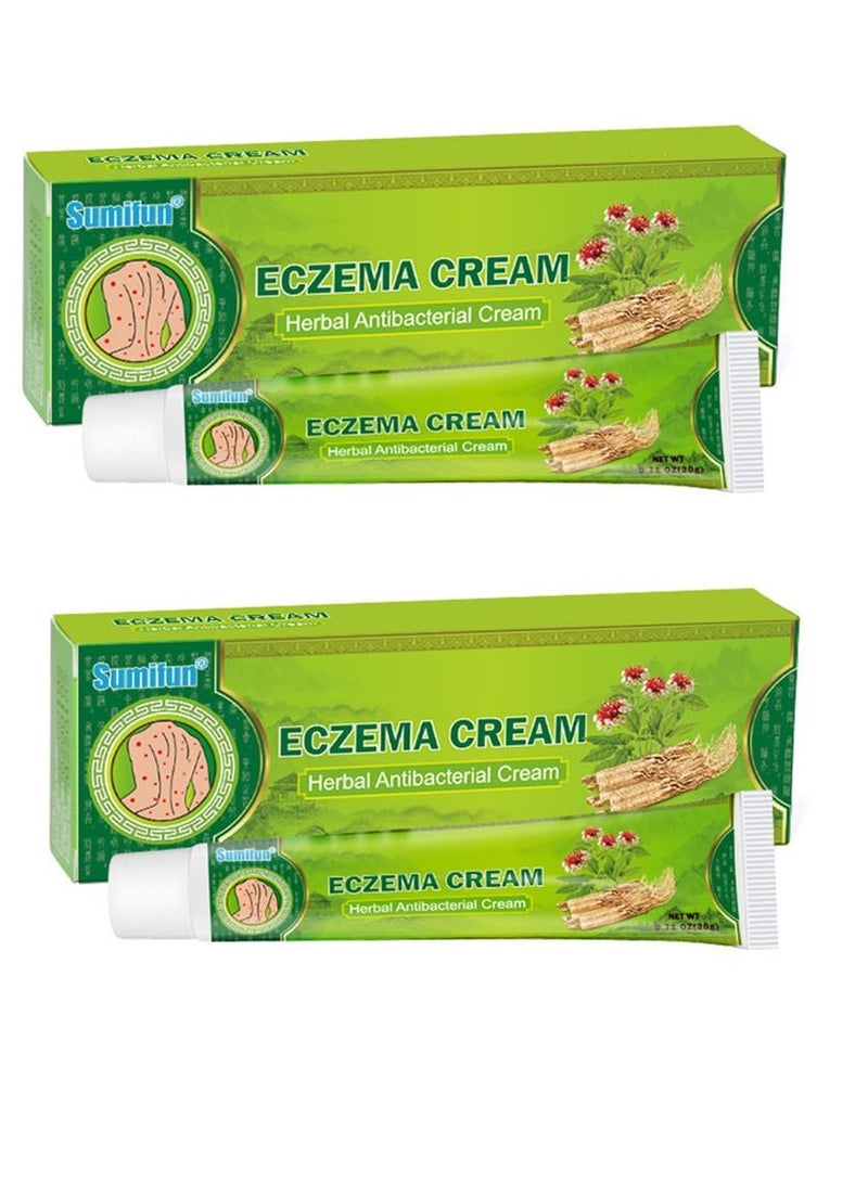 Sumifun 2 Pack Natural Herbal Eczema Pruritus Psoriasis Ointment Psoriasis Treatment, Antibacterial Cream for Body Itching - Image 1