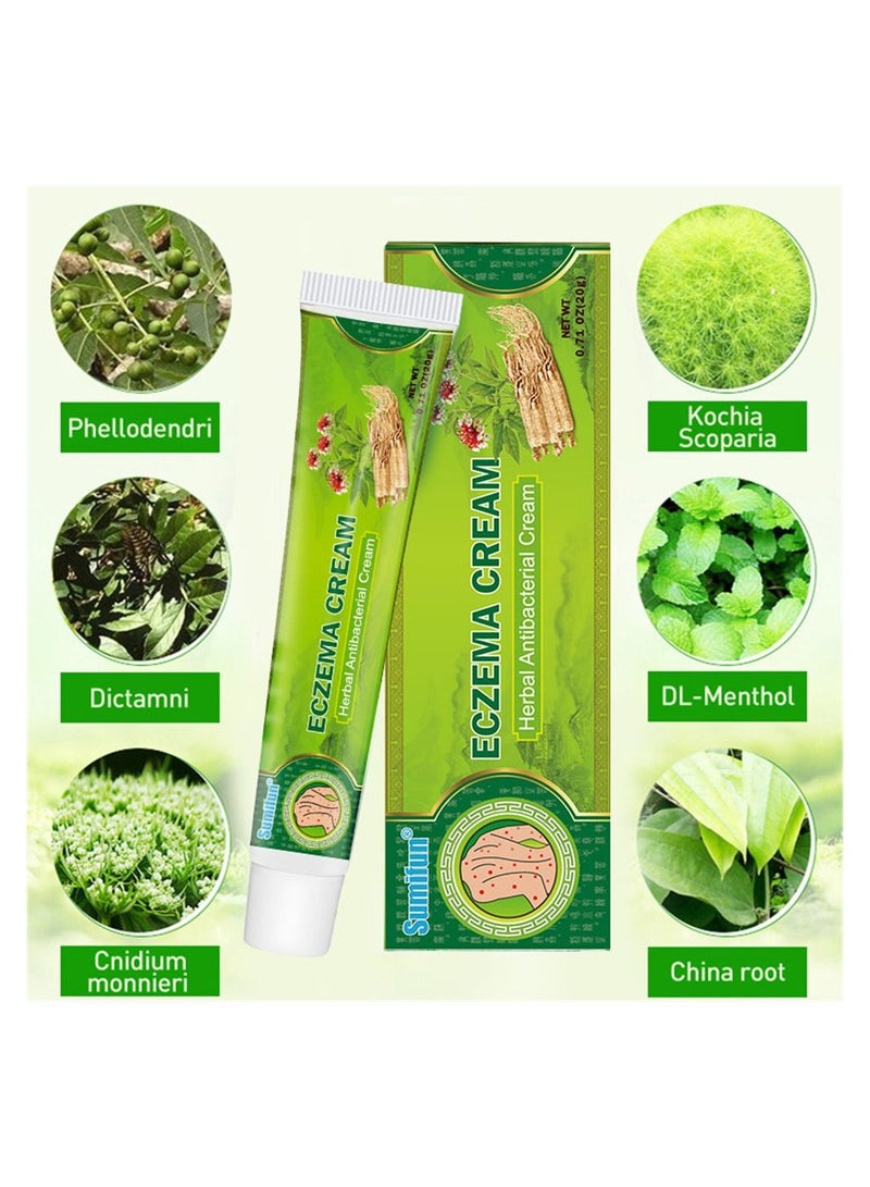 Sumifun 2 Pack Natural Herbal Eczema Pruritus Psoriasis Ointment Psoriasis Treatment, Antibacterial Cream for Body Itching - Image 2