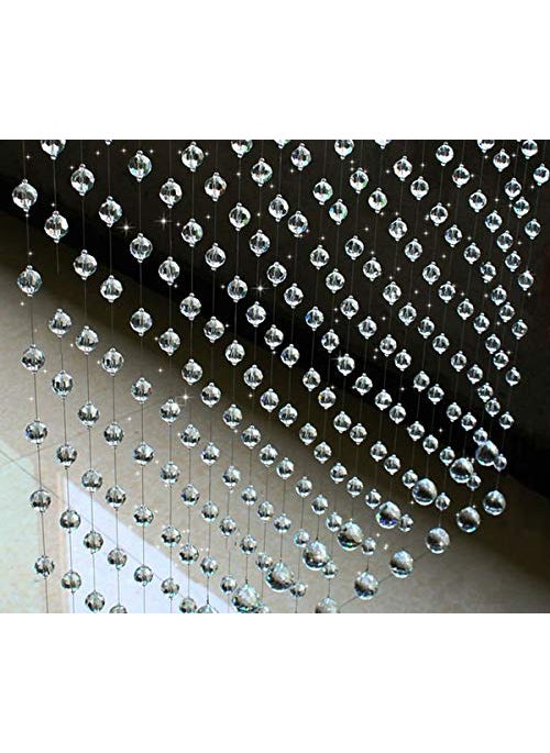 Light Wave LIGHT WAVE Sheer Curtains Acrylic 10 Strings 6 Feet Crystal Curtain With Crystal Drops For Door, Window, Temple, Partition Area Décor  - Image 3