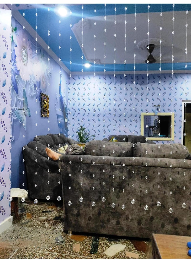 Light Wave LIGHT WAVE Sheer Curtains Acrylic 10 Strings 6 Feet Crystal Curtain With Crystal Drops For Door, Window, Temple, Partition Area Décor  - Image 4