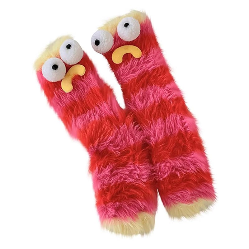 TFTSR Crazy Funny Fuzzy Silly Socks for Kids, Women, Girls - Fluffy Slipper Novelty Fun, Cute Cozy Soft Animal Sock for Boys and Men - Image 1