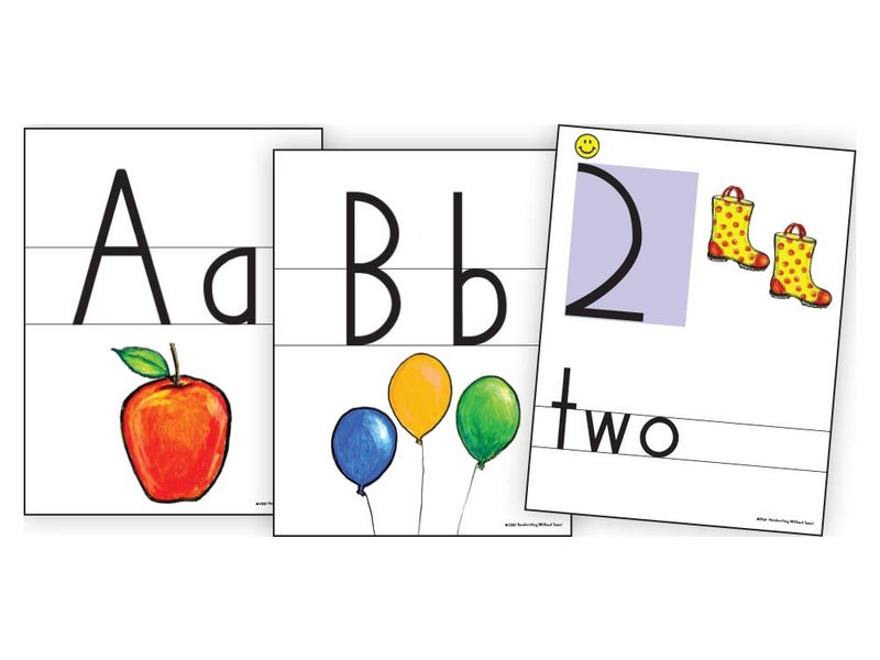 Handwriting Without Tears Learning Without TearsColor Print Number Cards Age 5 Kindergarten Handwriting Without Tears 85x11 Color Alphabet Cards Letters Pictures School Home - Image 2