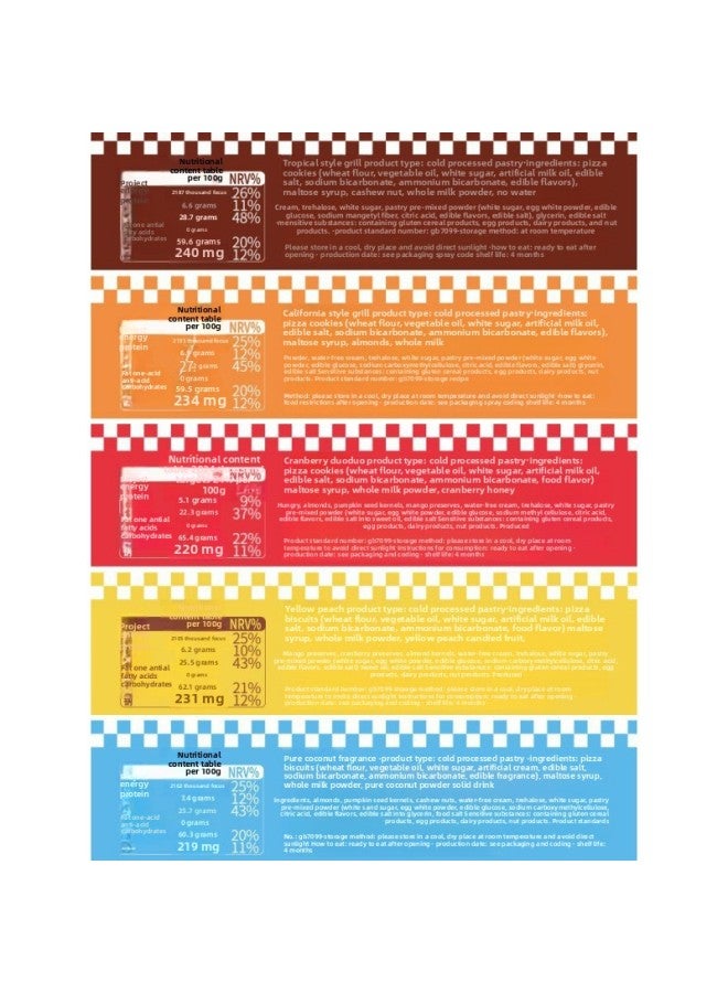 Three Squirrels_Nut Pizza 320g Gift Box Biscuits Small Packaging Pastries Internet Celebrity Snacks Popular Gifts-Specifications:[value Selling] Five Mixed Flavors (about 30 Packs)  - Image 3